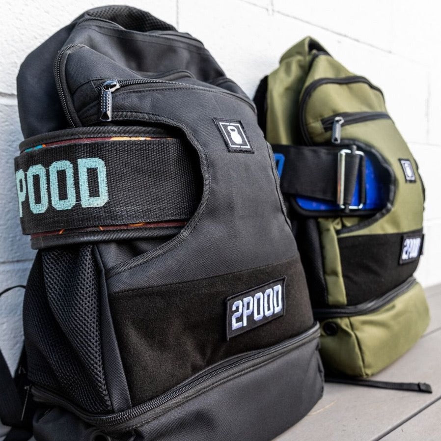4 Green Velcro Patch Backpack & Belt Bundle - 2POOD